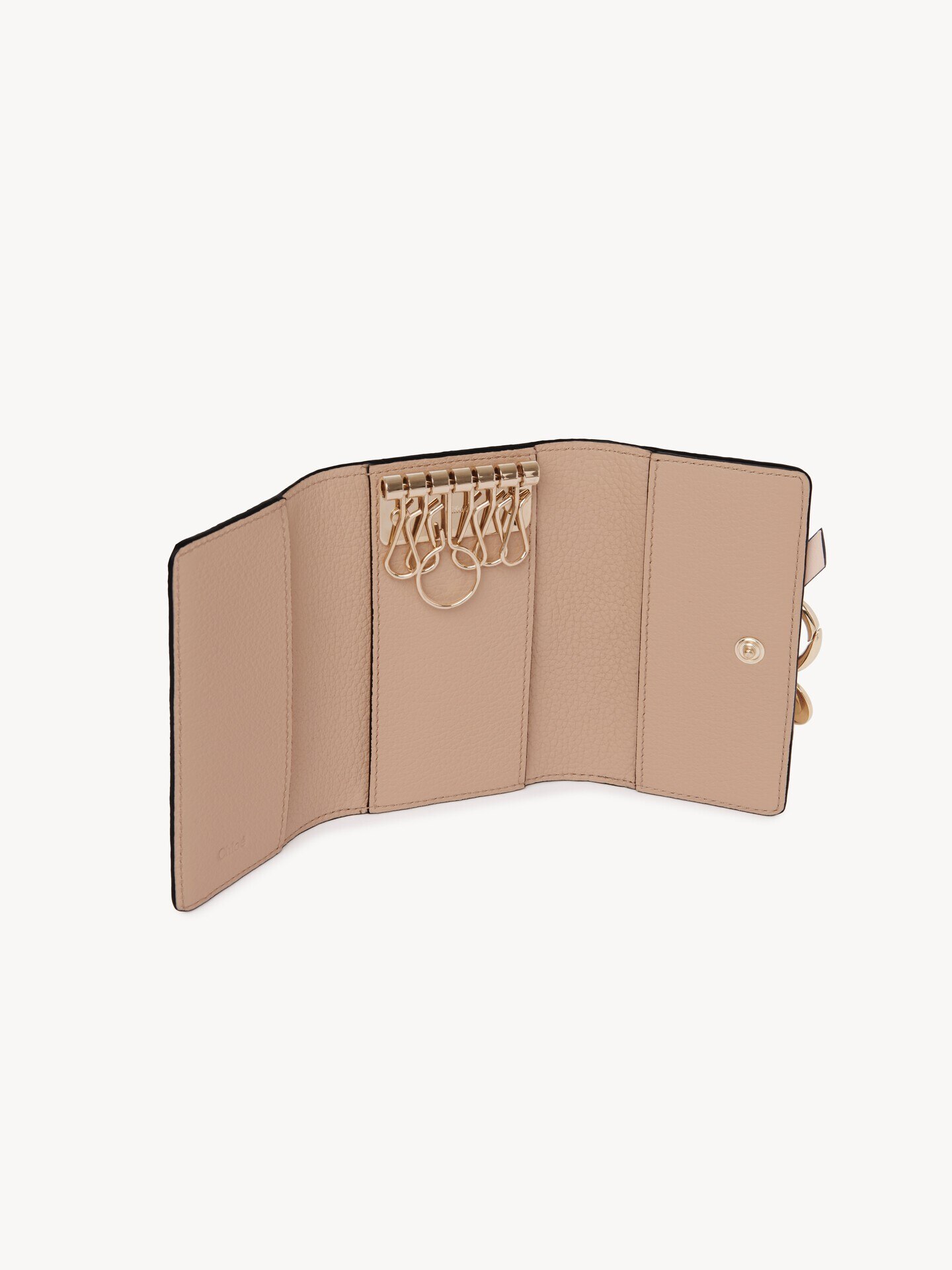 Alphabet key case in grained leather - 4.0