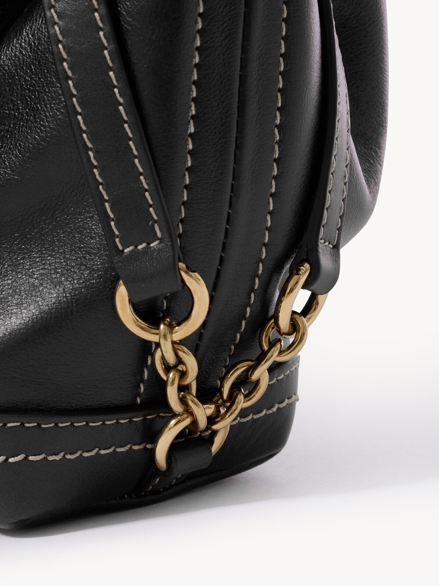Bolso de doble asa Chlo&eacute; Clover peque&ntilde;o de cuero suave - 5.0