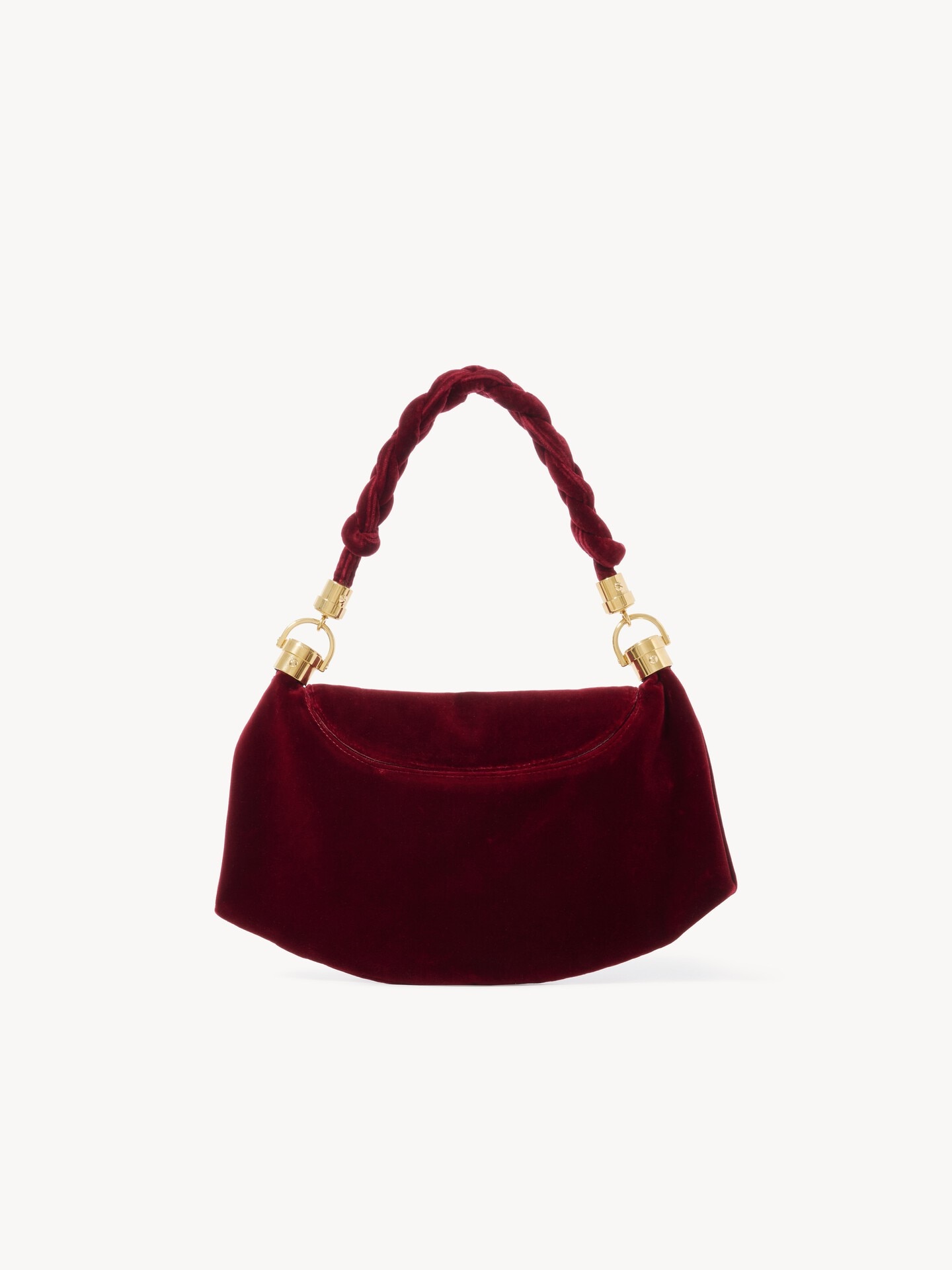 Small Marcie Foulard hobo bag in velvet with studs - 4.0