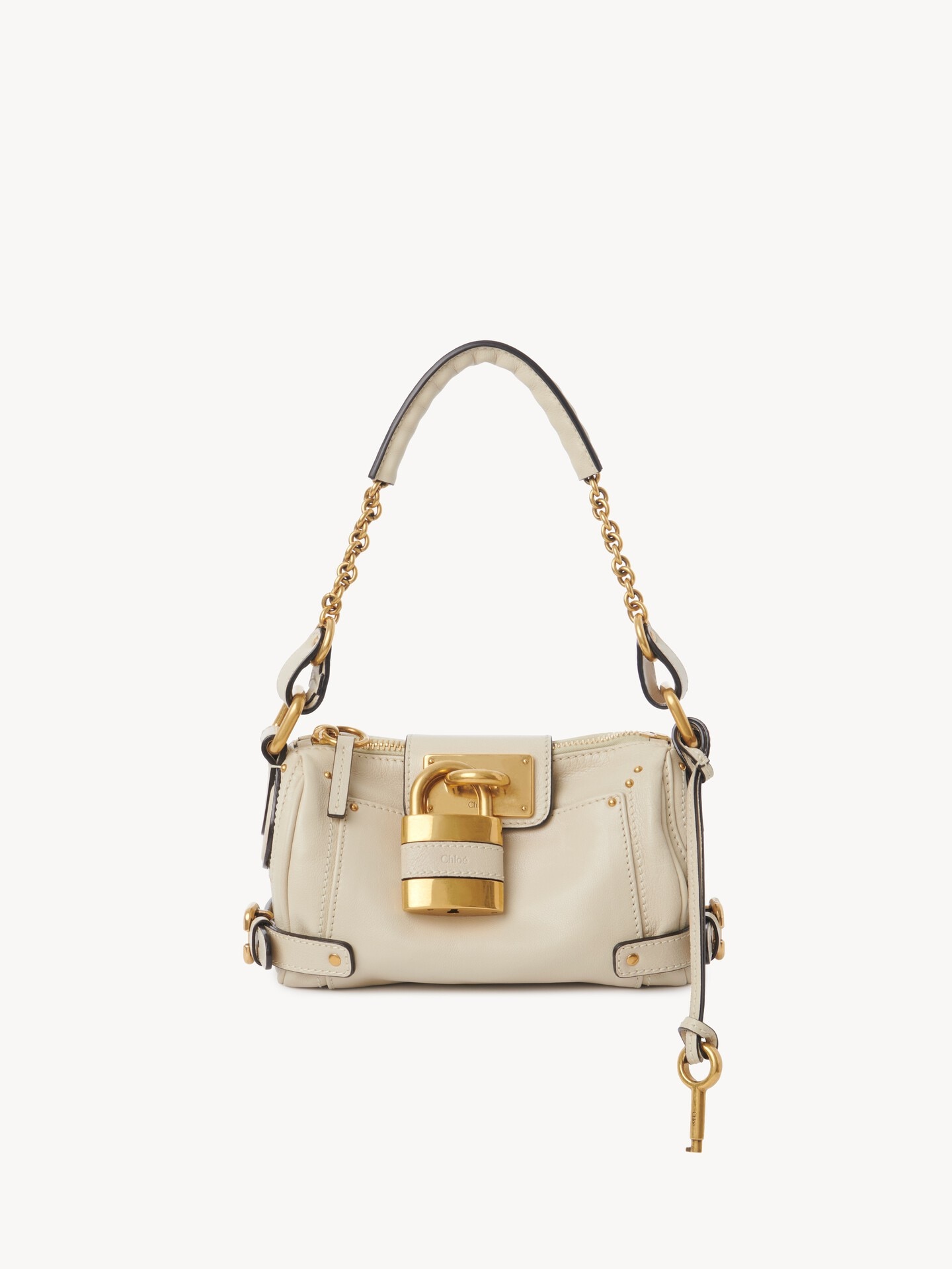 Small Paddington chain bag in grained leather Brown - Chloé