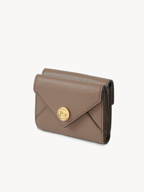 Small Envelope tri-fold in grained leather