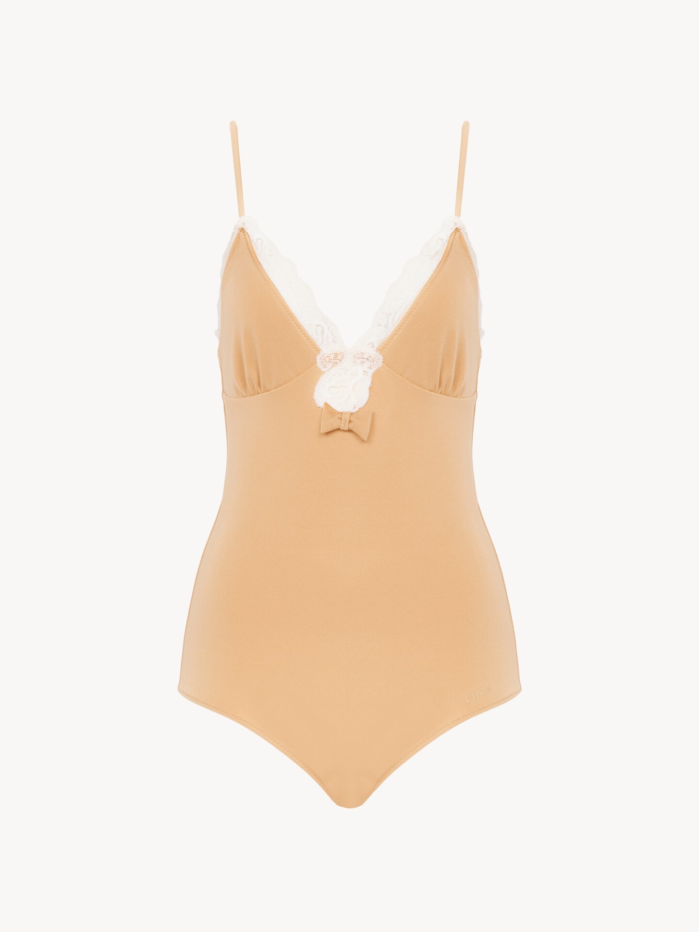 Ruched lace-trimmed bodysuit - 2