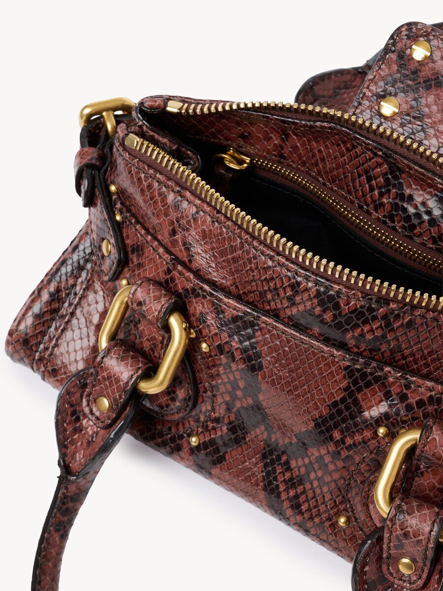 Petit sac Paddington en cuir effet python - 6