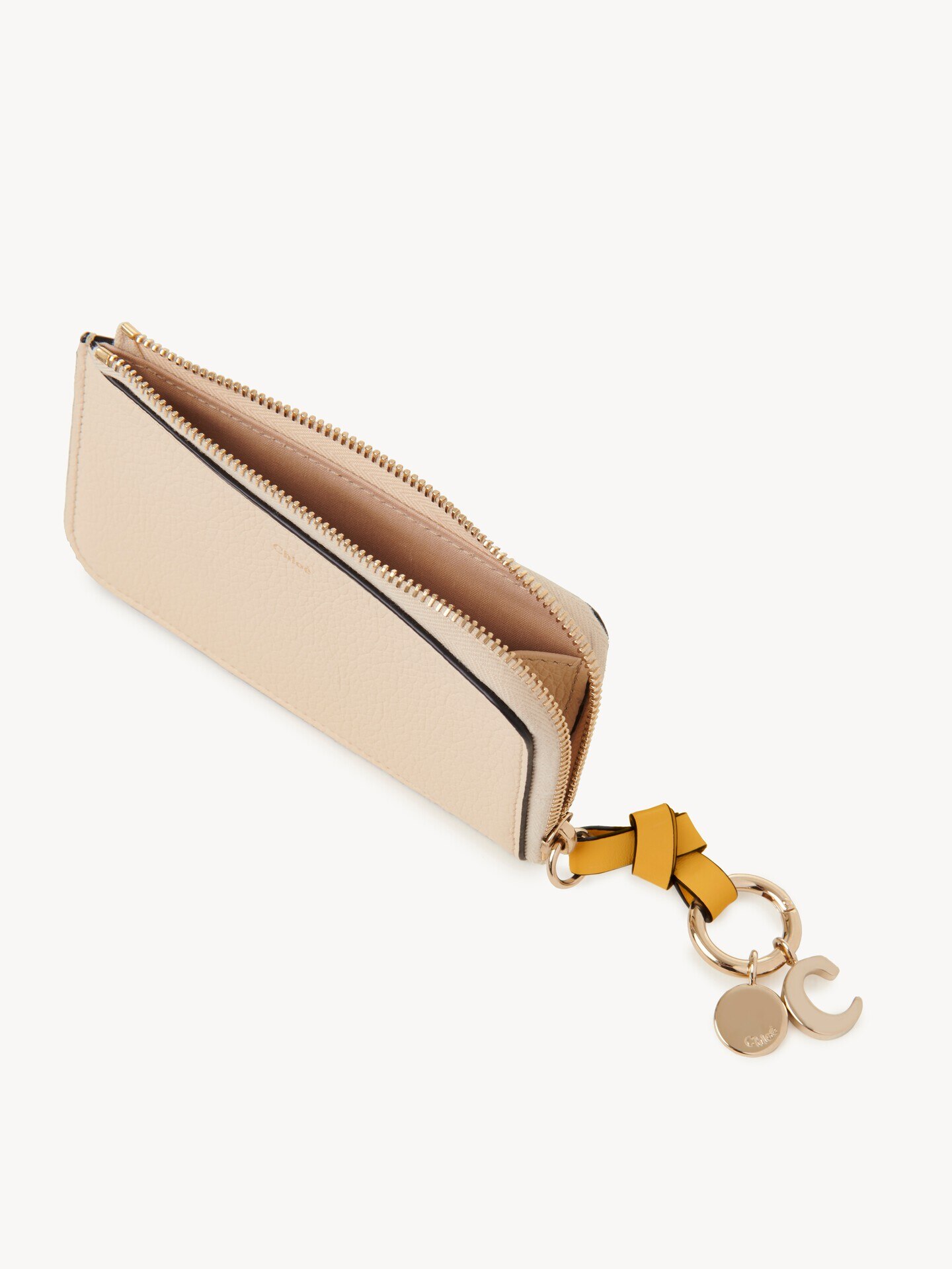 Alphabet wallet in grained leather - 5