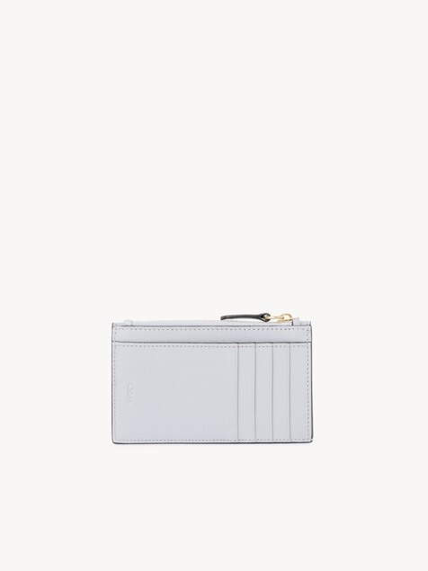 Small Envelope purse with card slots in grained leather