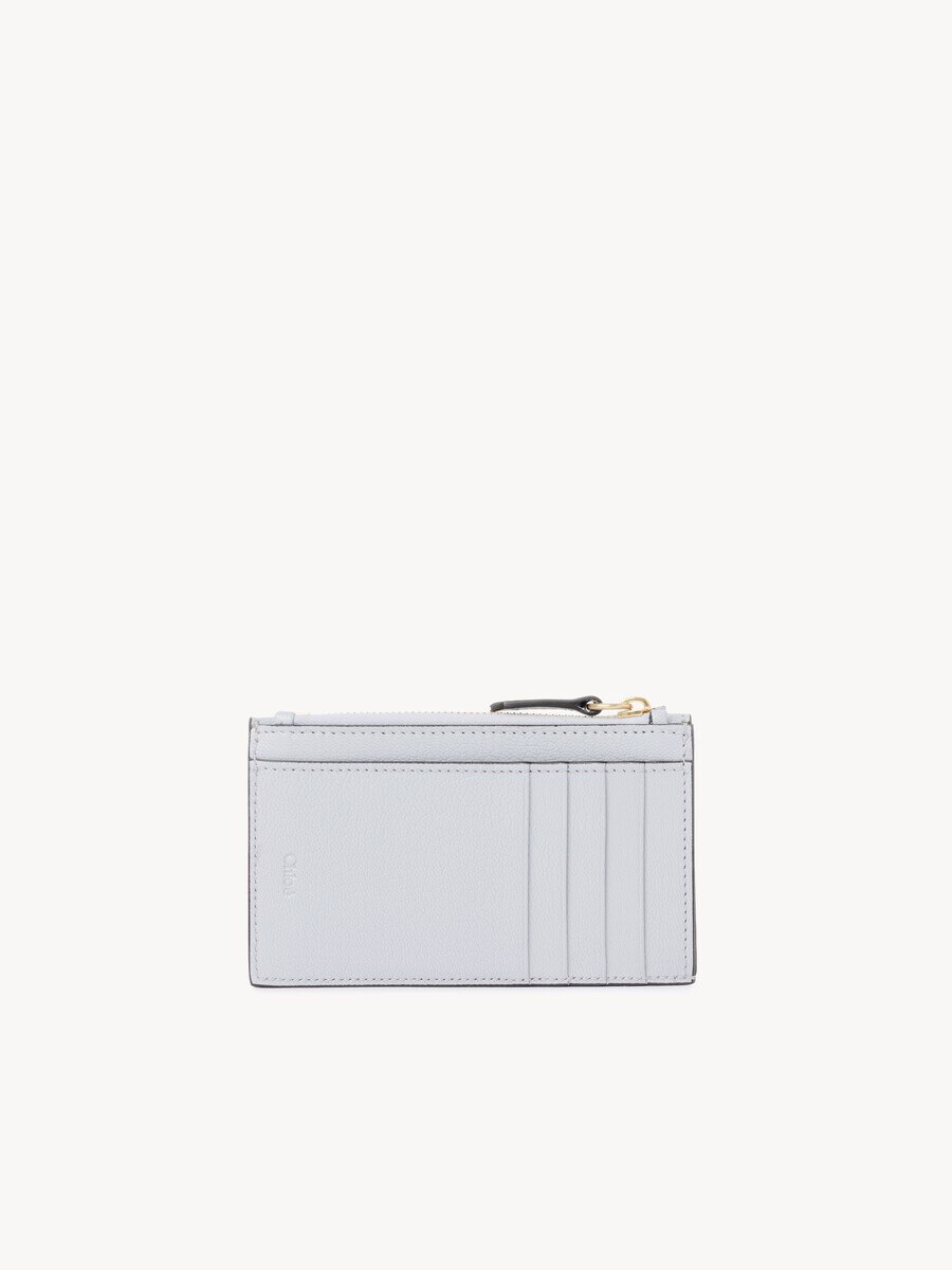Small Envelope purse with card slots in grained leather - 4