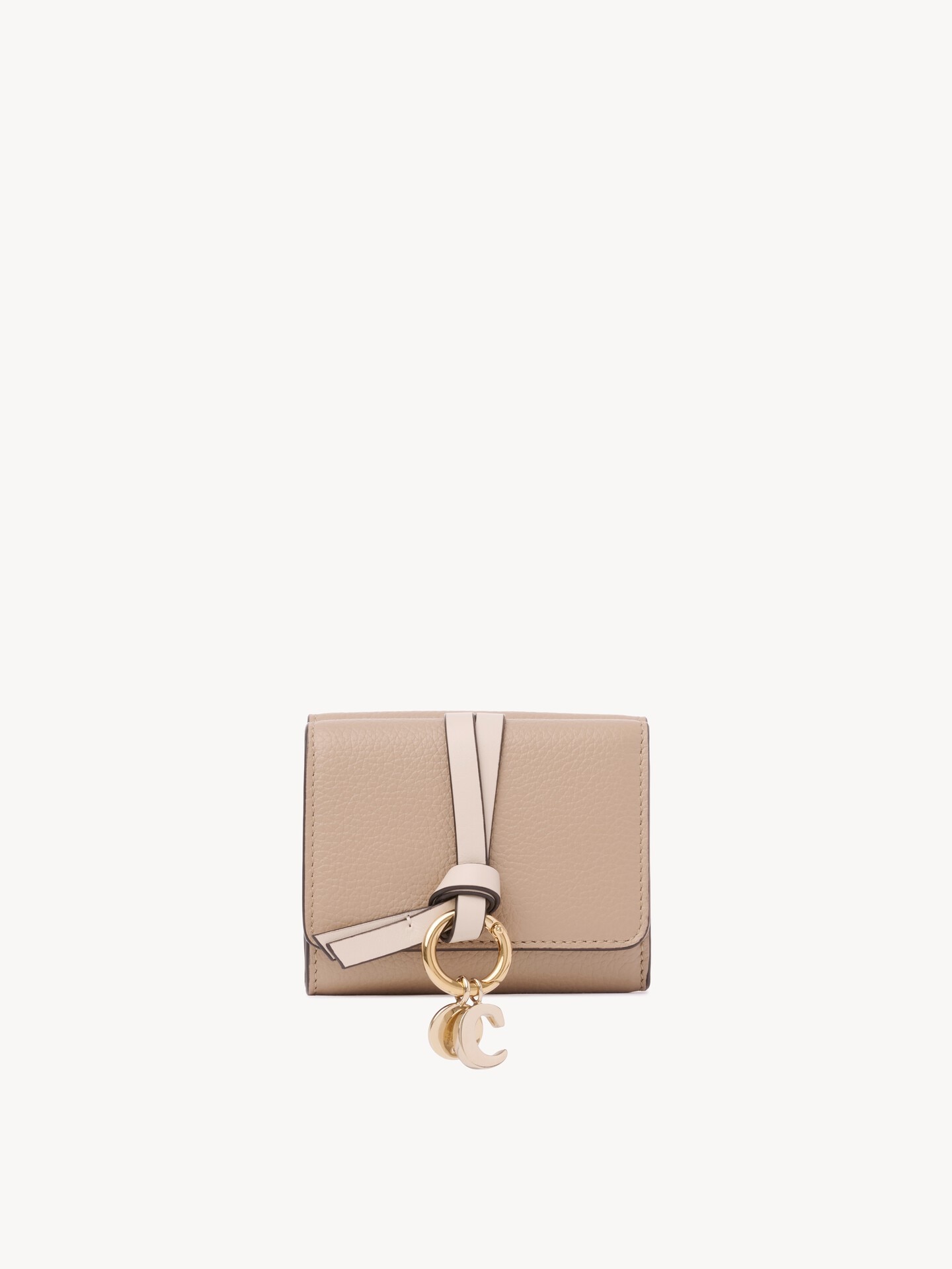 Mini Alphabet tri-fold in grained leather  - 1.0