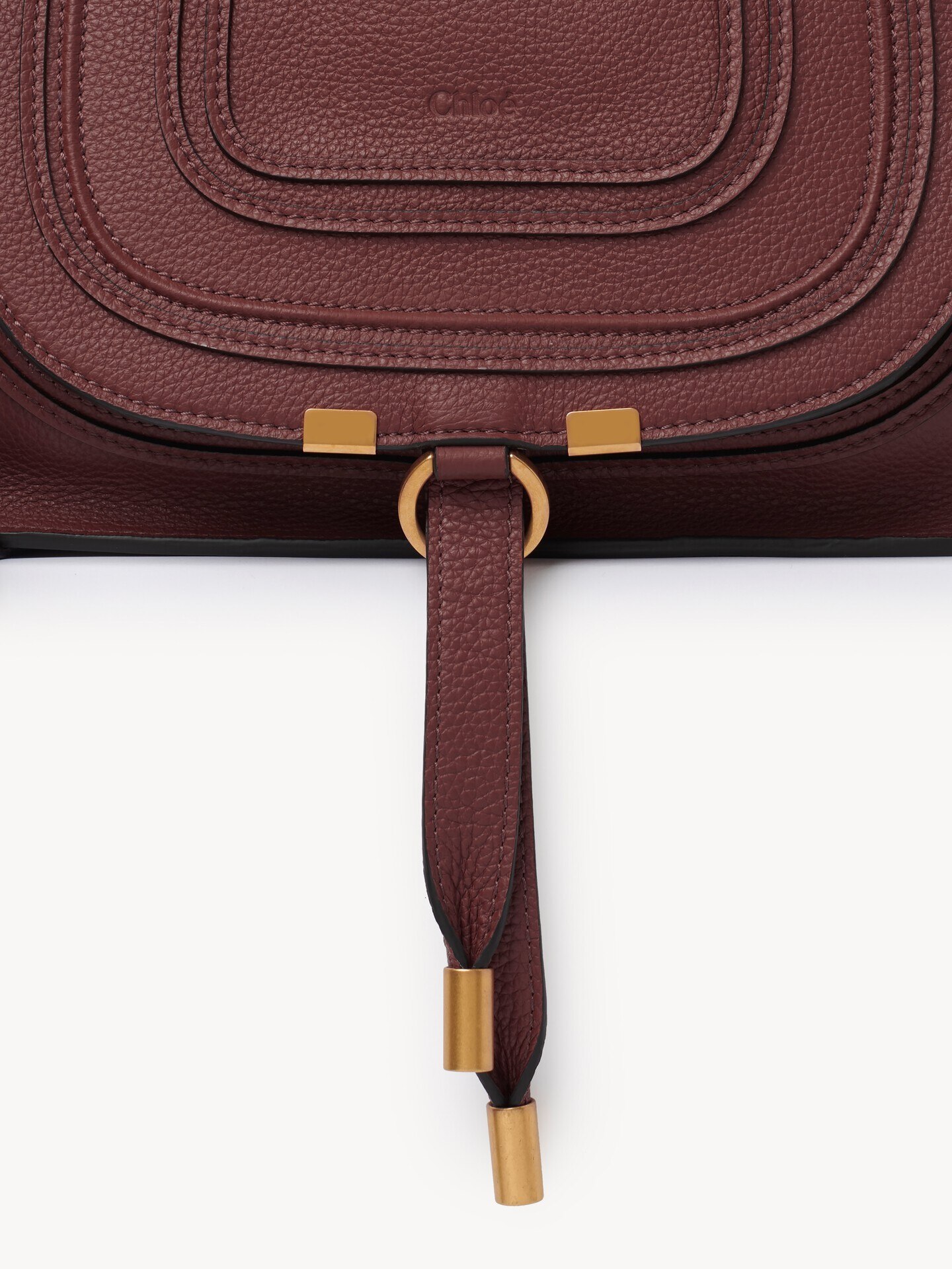 Small Marcie bag in grained leather - 6.0