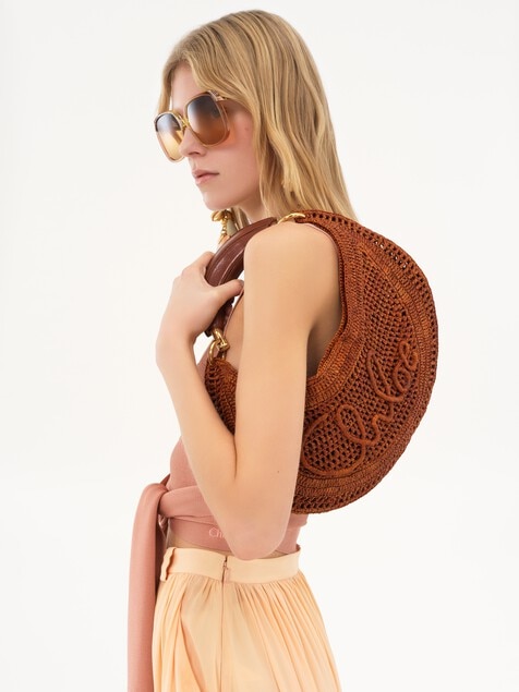 Summer Banana hobo bag in raffia