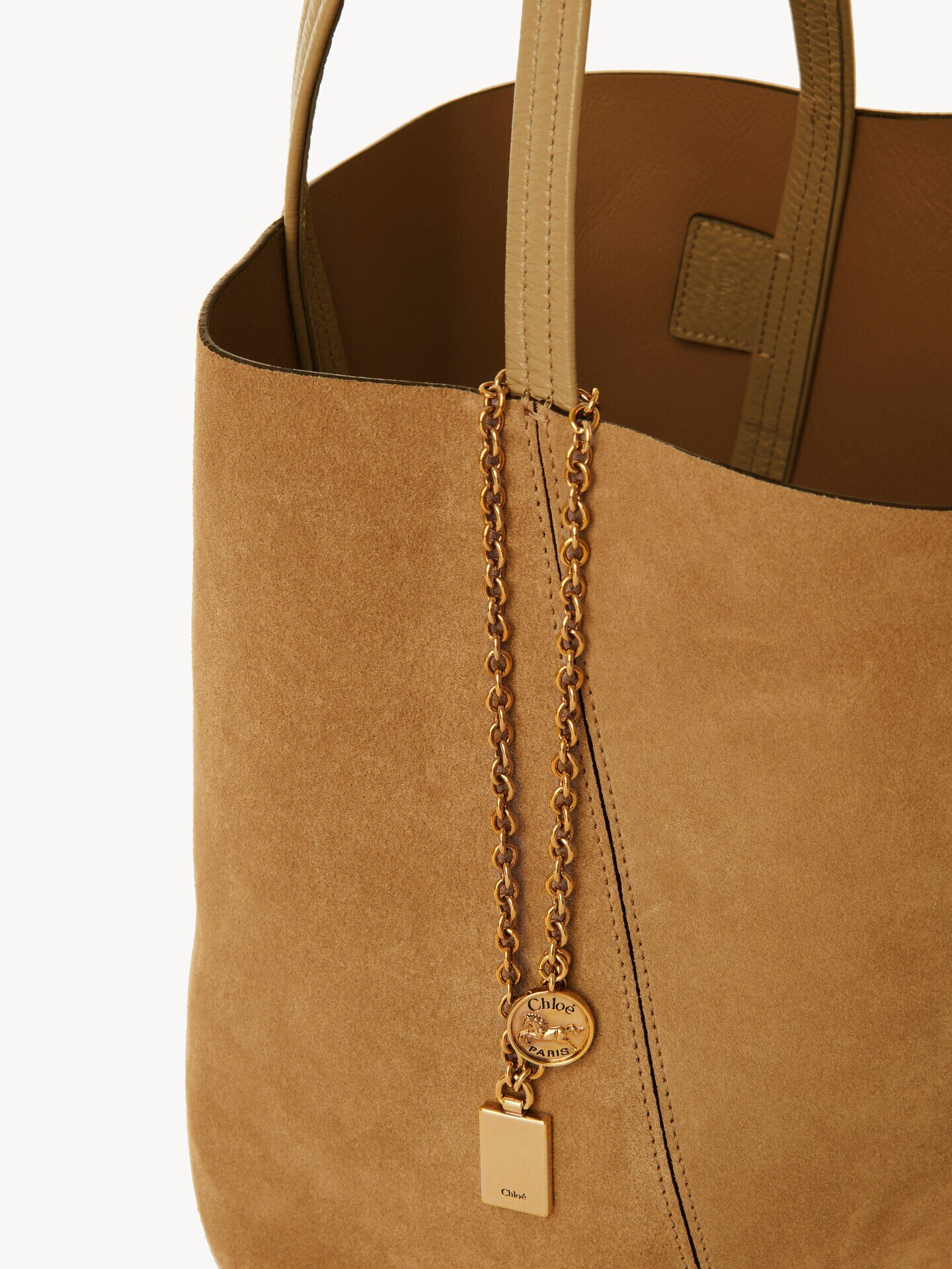 Chloé Spin tote bag in suede leather - 6