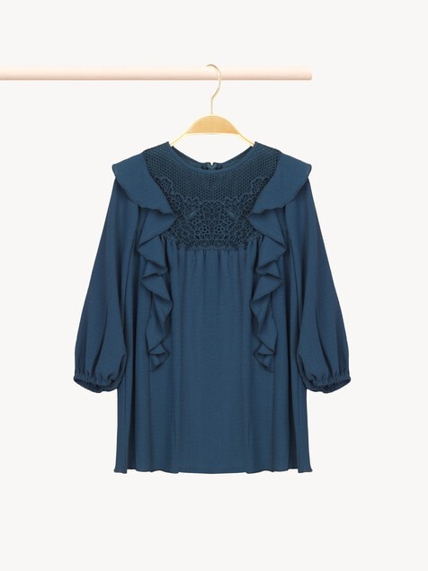 Kids' guipure embellished dress