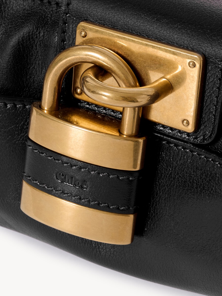 Small Paddington bag with strap in grained leather - 10