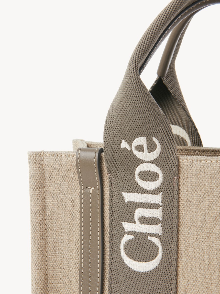 Kleine Woody Tote Bag aus Leinen - 7