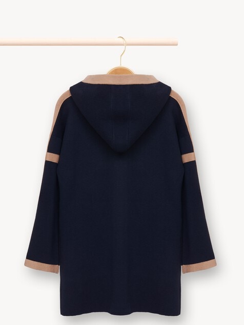 Kids' hooded knitted coat