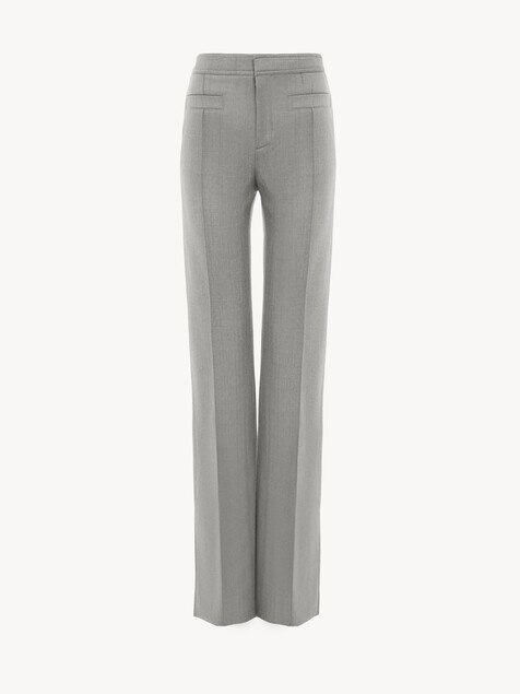 Tailored pants in chin&eacute; wool