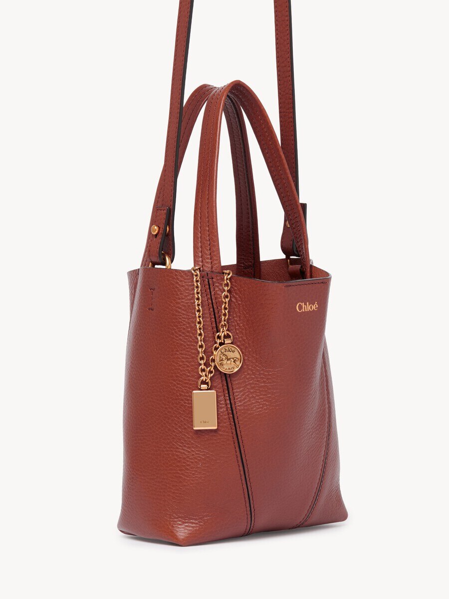 Small Chlo&eacute; Spin tote bag in grained leather - 4