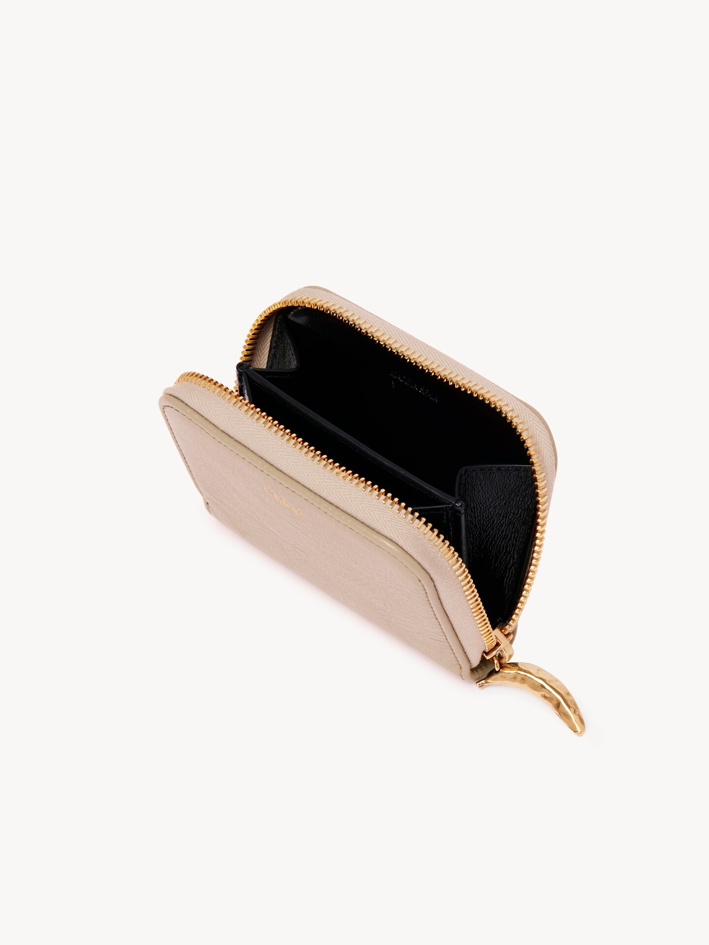 Porte-monnaie zippé Banana Wallet en cuir grainé - 5