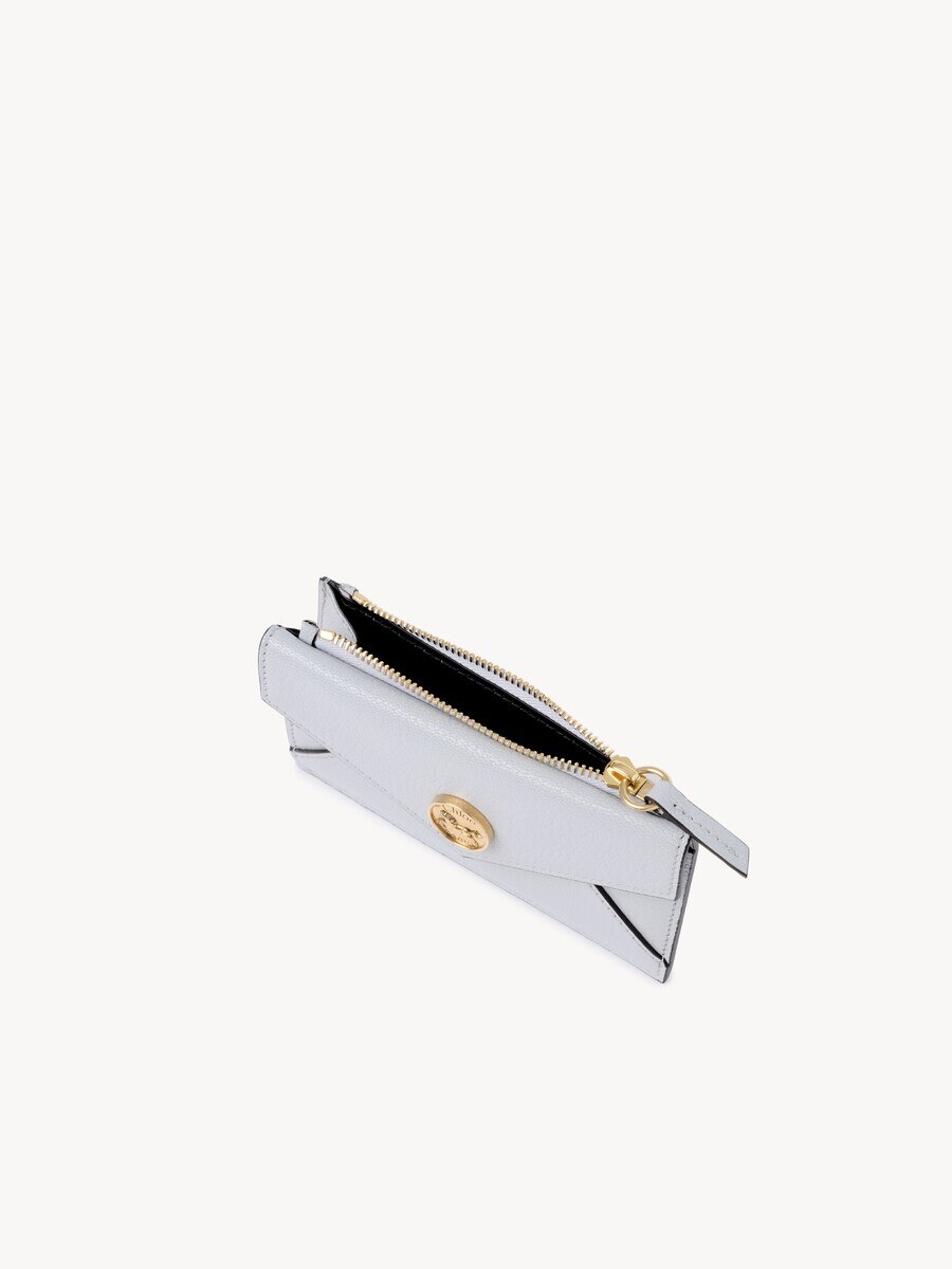Small Envelope purse with card slots in grained leather - 5