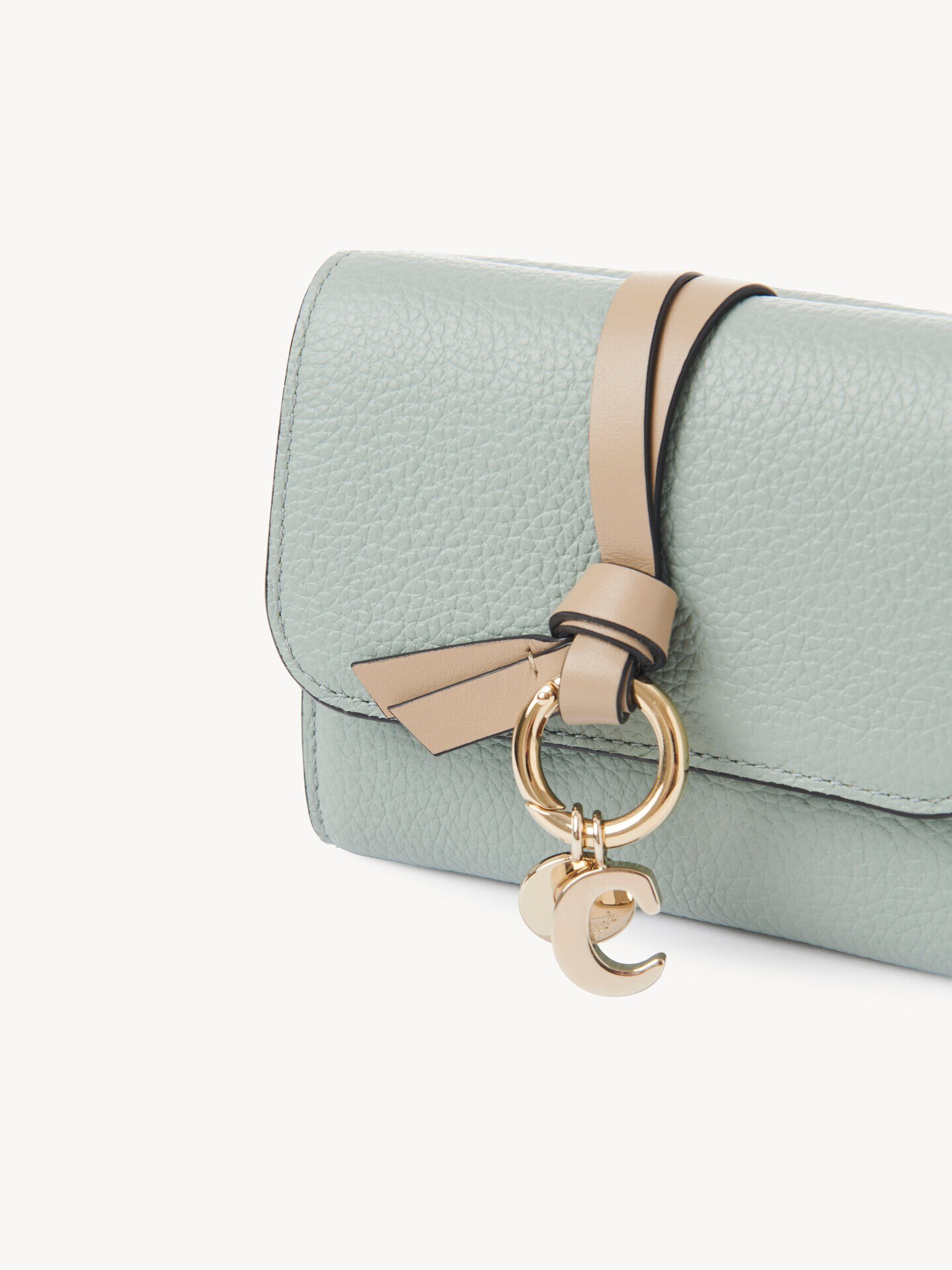 Monedero tarjetero Alphabet peque&ntilde;o de cuero granulado - 6