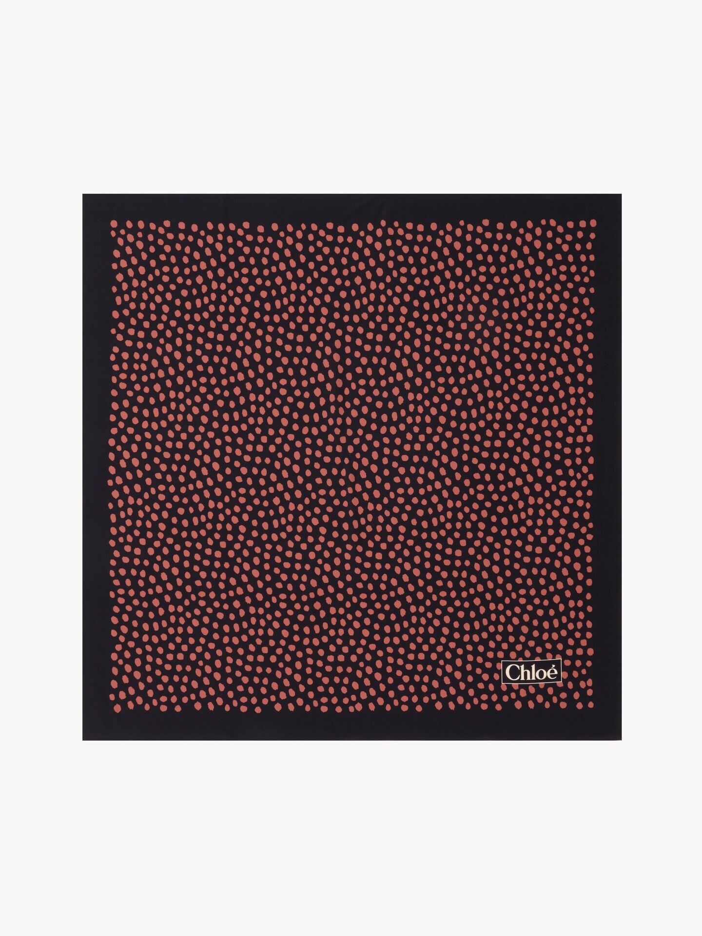 The Chlo&eacute; Spotted square scarf in silk - 1
