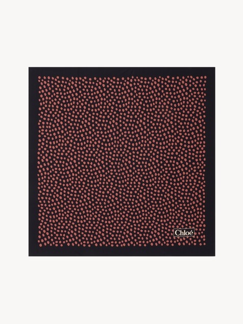 The Chlo&eacute; Spotted square scarf in silk