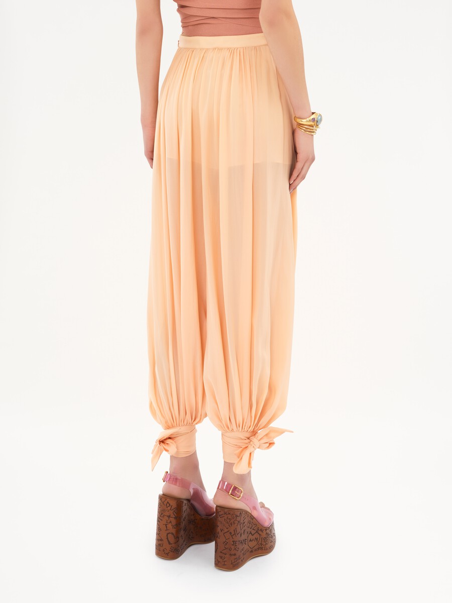 Fluid pleated pants in silk charmeuse - 7