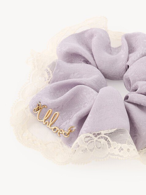 The Chlo&eacute; Poetic scrunchie in silk & lace