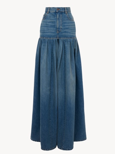 Jean ballon taille haute en denim