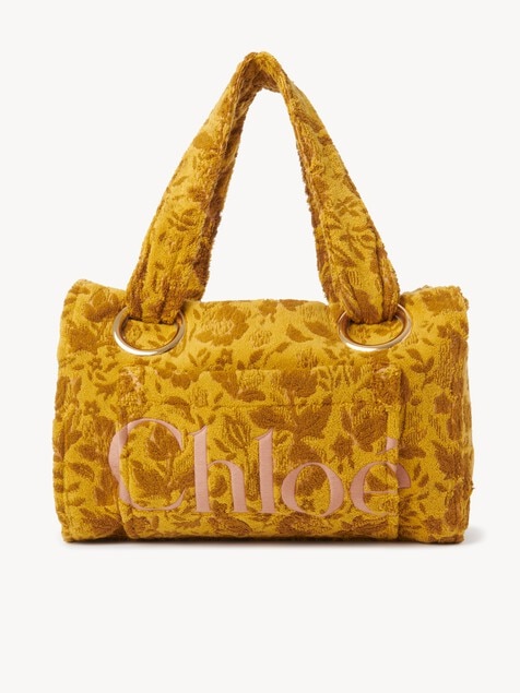 Large Chlo&eacute; Plage tote bag in jacquard terry