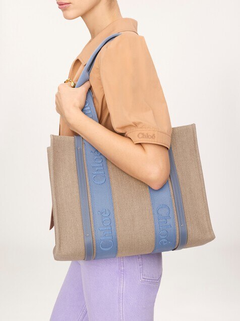 Sac cabas Woody en toile de lin