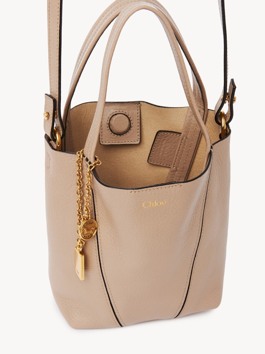 Small Chlo&eacute; Spin tote bag in grained leather - 6