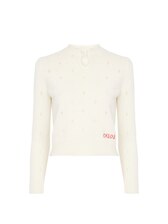 ウール＆カシミアニット製フィットセーター Iconic Milk - Chloé
