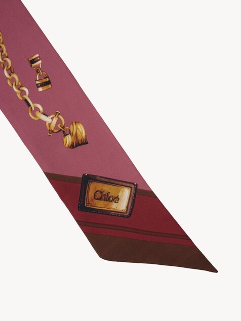 The Chlo&eacute; Paddington bandeau scarf in silk twill