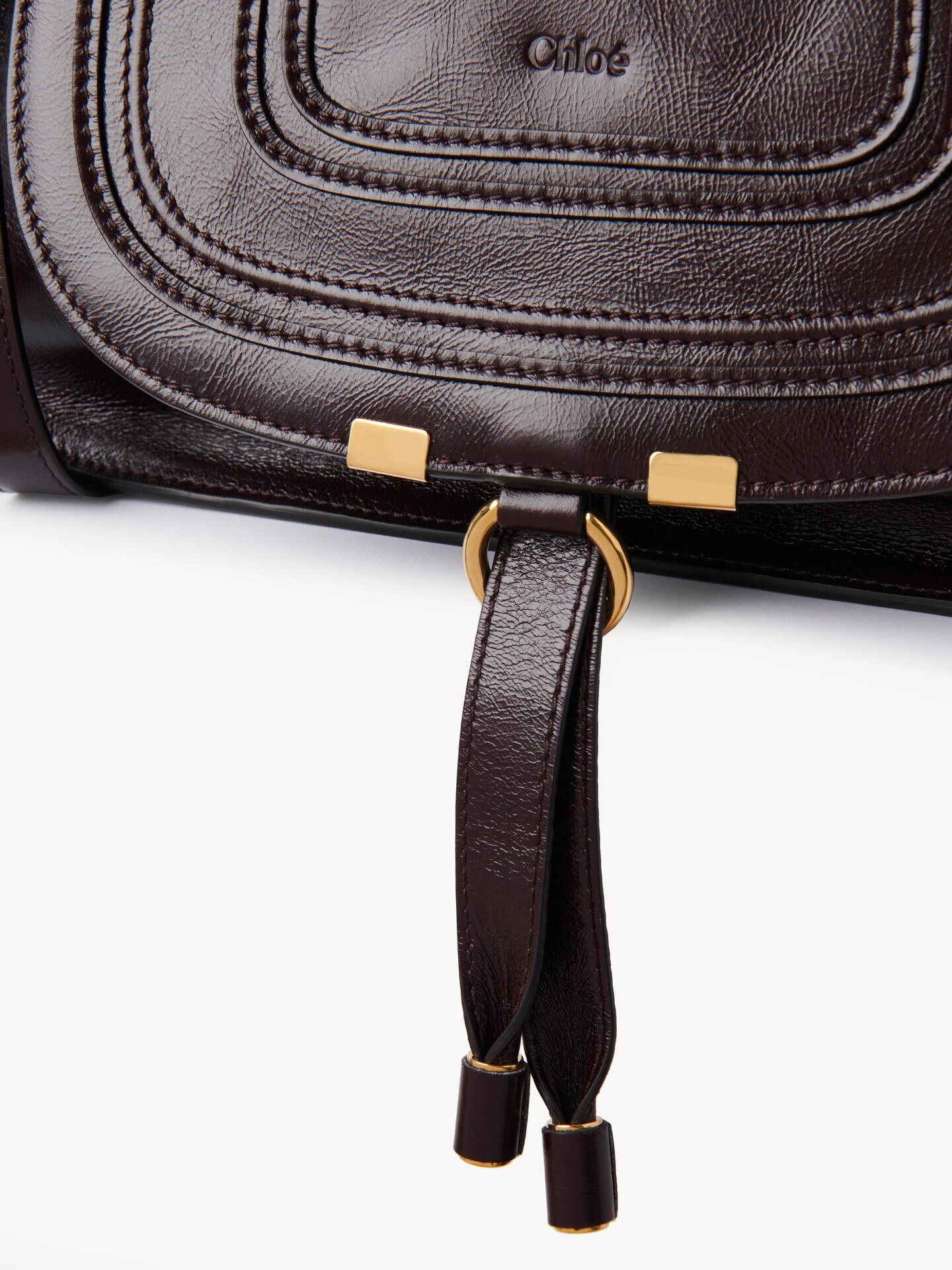 Small Marcie bag in shiny leather - 6.0