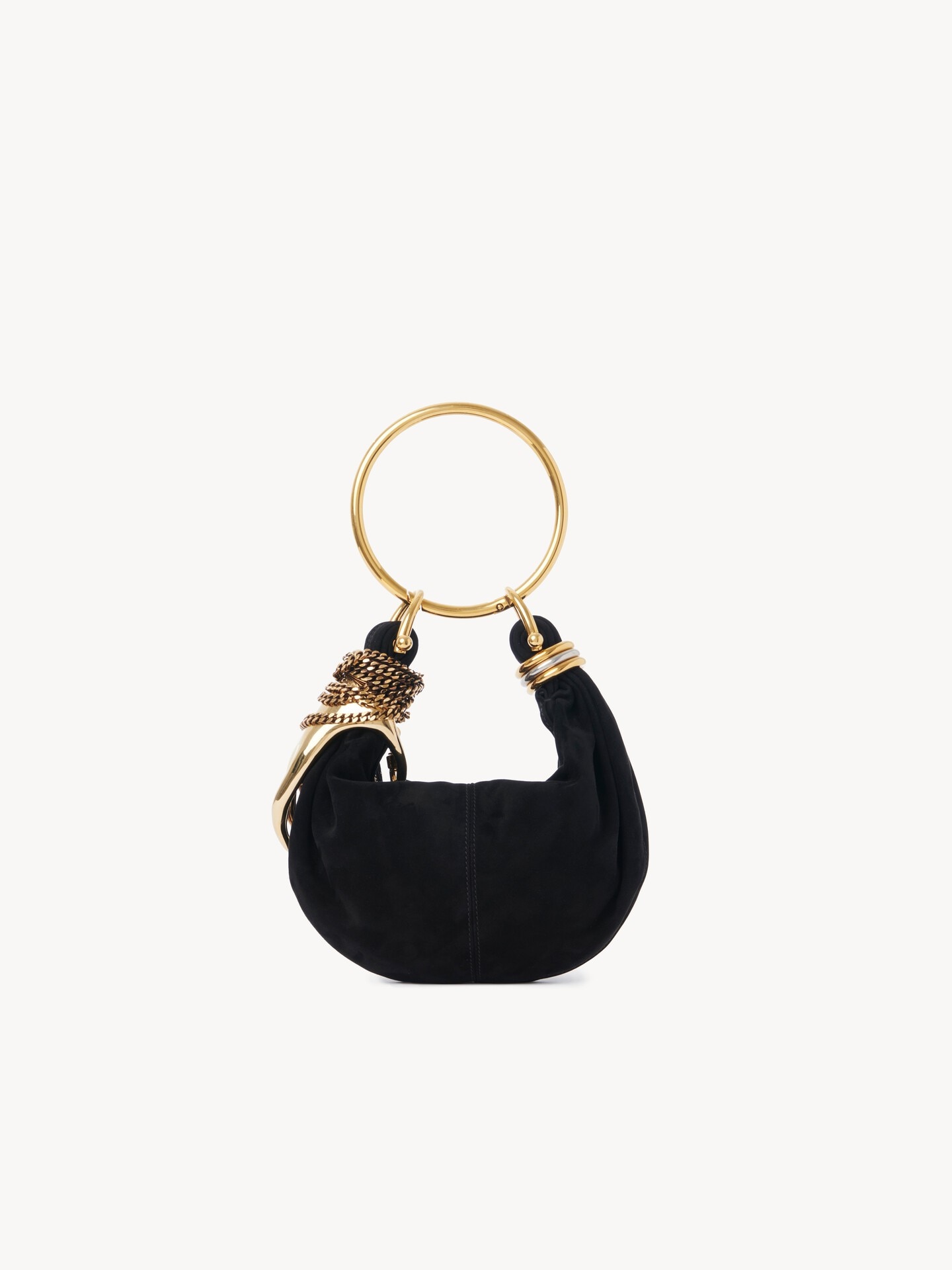 Mini Bracelet Hobo bag in suede leather - 5