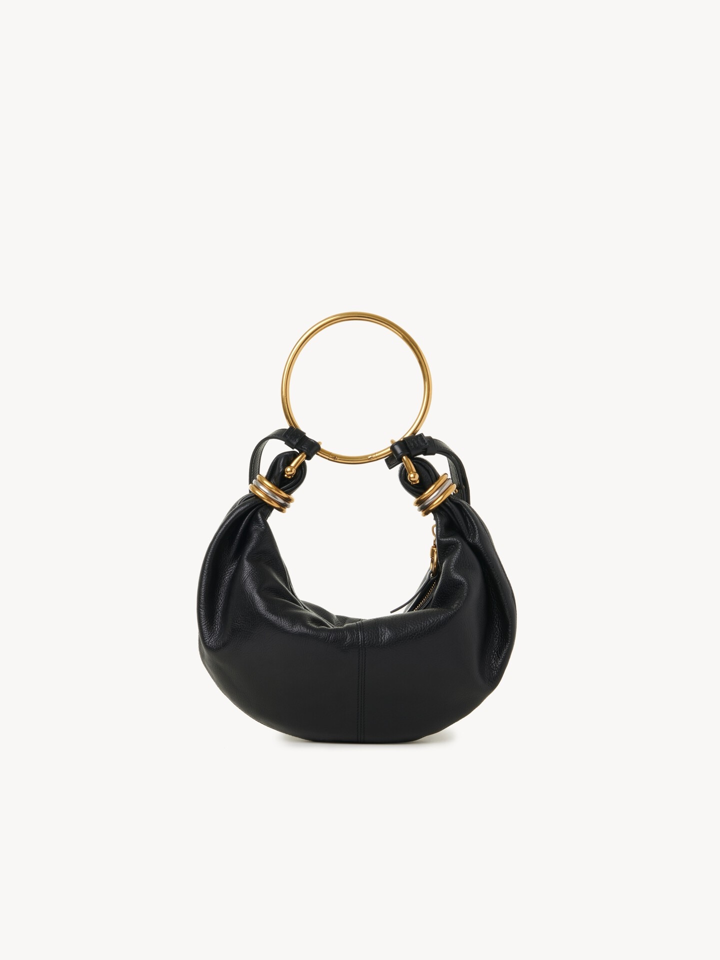 Small Bracelet Hobo bag in grained leather - 7