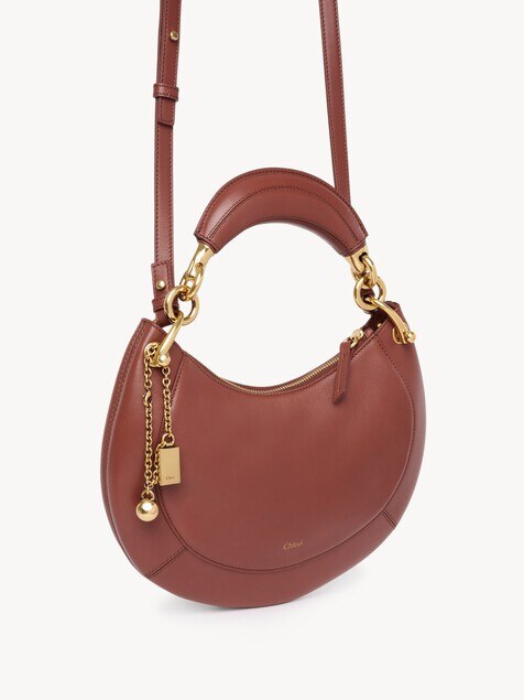 Petit sac hobo zipp&eacute; Chlo&eacute; Banana en cuir lisse