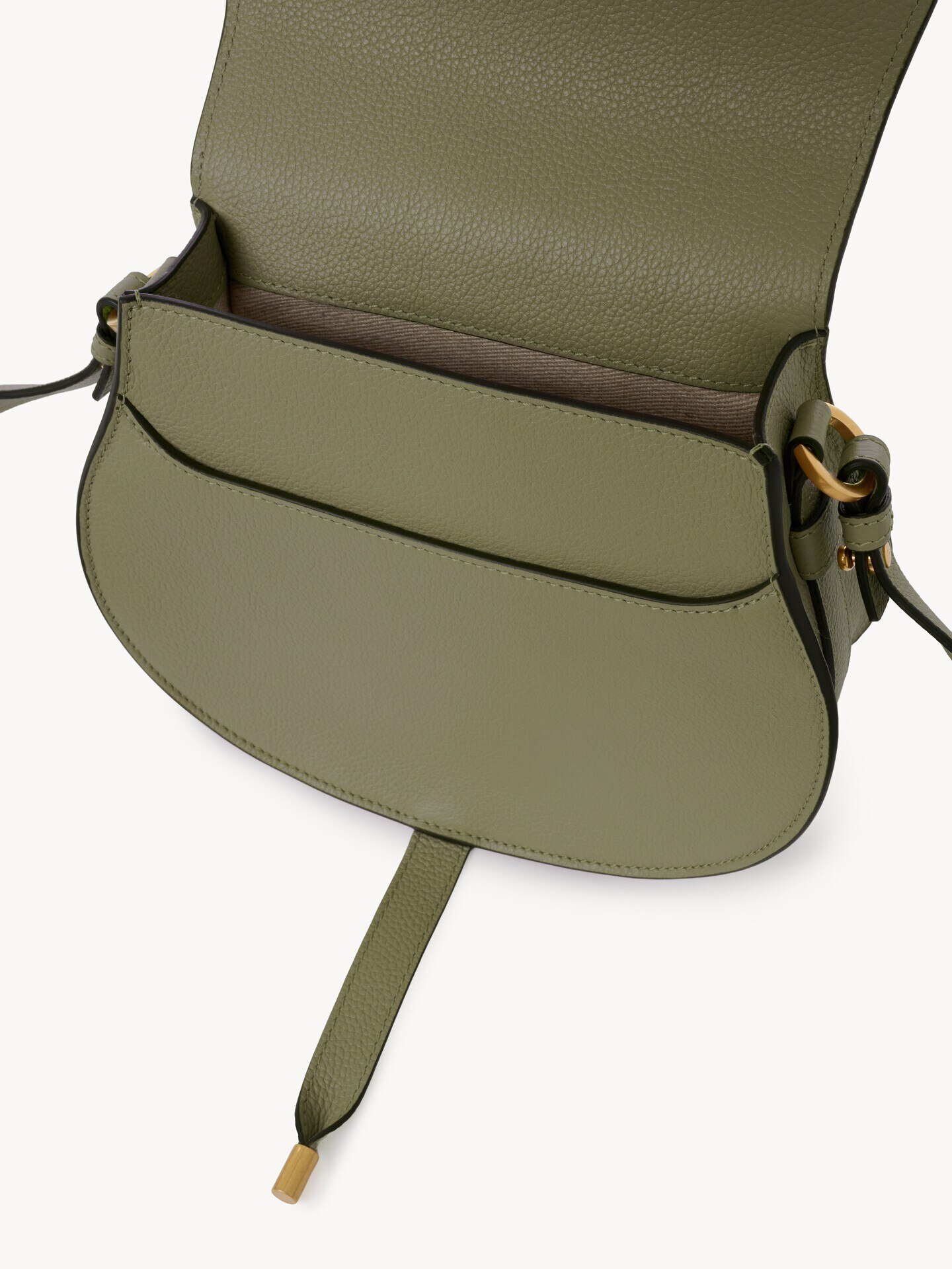 Marcie saddle bag in grained leather - 5.0