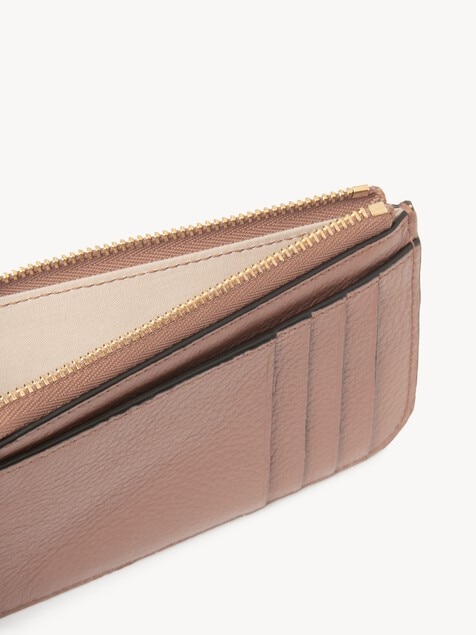 Alphabet wallet in grained leather