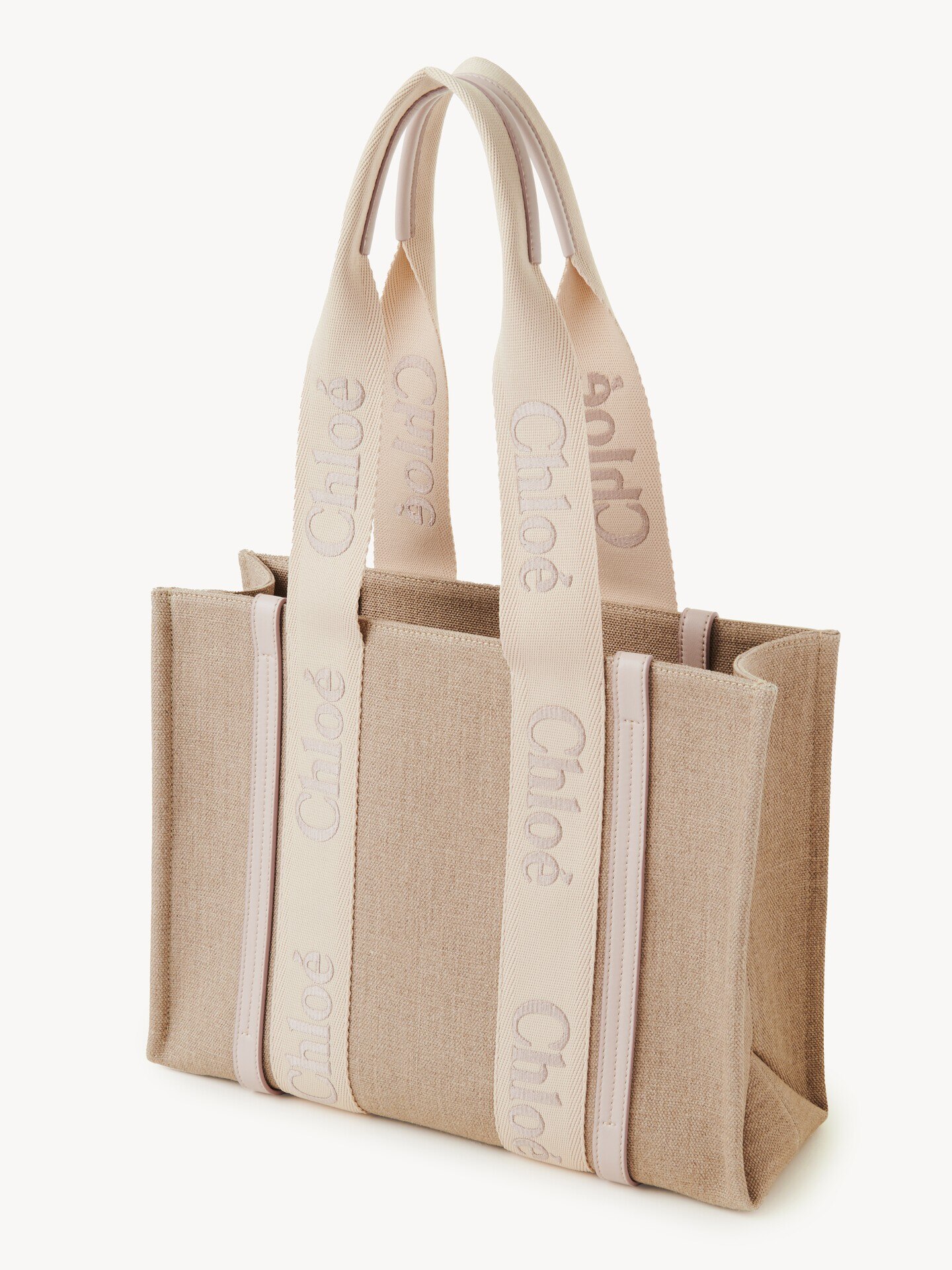 Woody tote bag in linen - 4