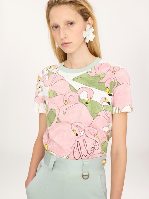 T-shirt ajust&eacute; en jersey de coton &agrave; logo