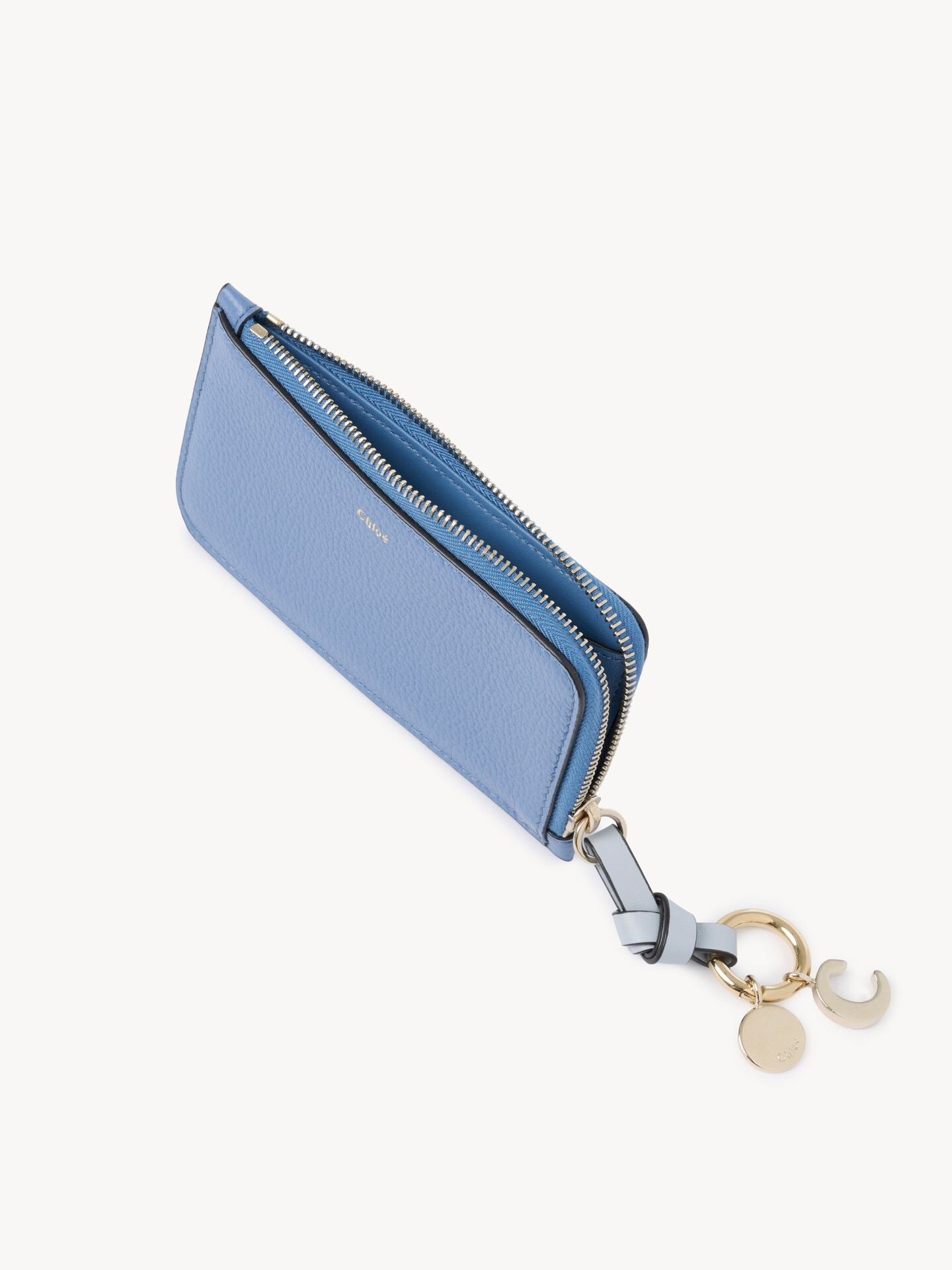 Porte-cartes et monnaie Alphabet en cuir grain&eacute; - 5