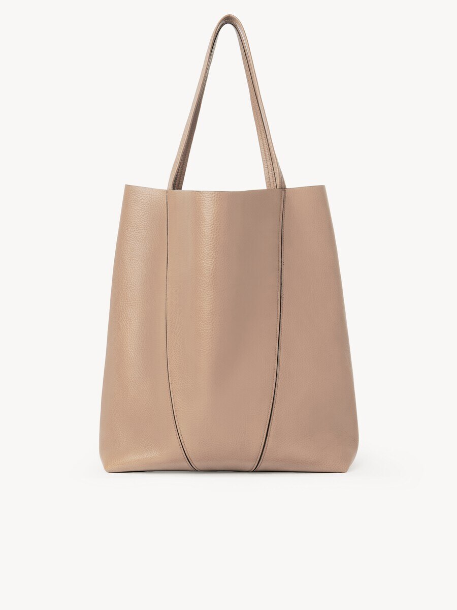 Large Chlo&eacute; Spin tote bag in grained leather - 4