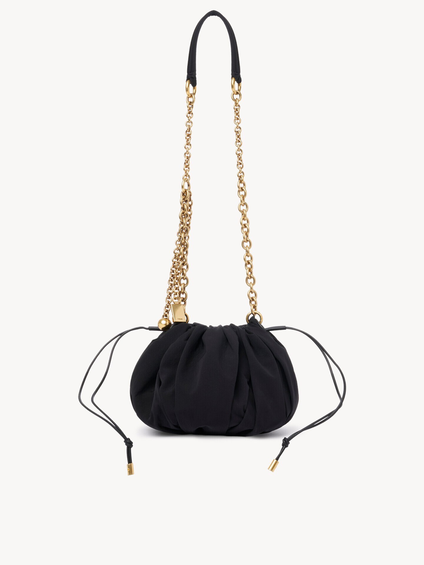 Chlo&eacute; Pliss&eacute; shoulder bag with chain in nylon - 1.0
