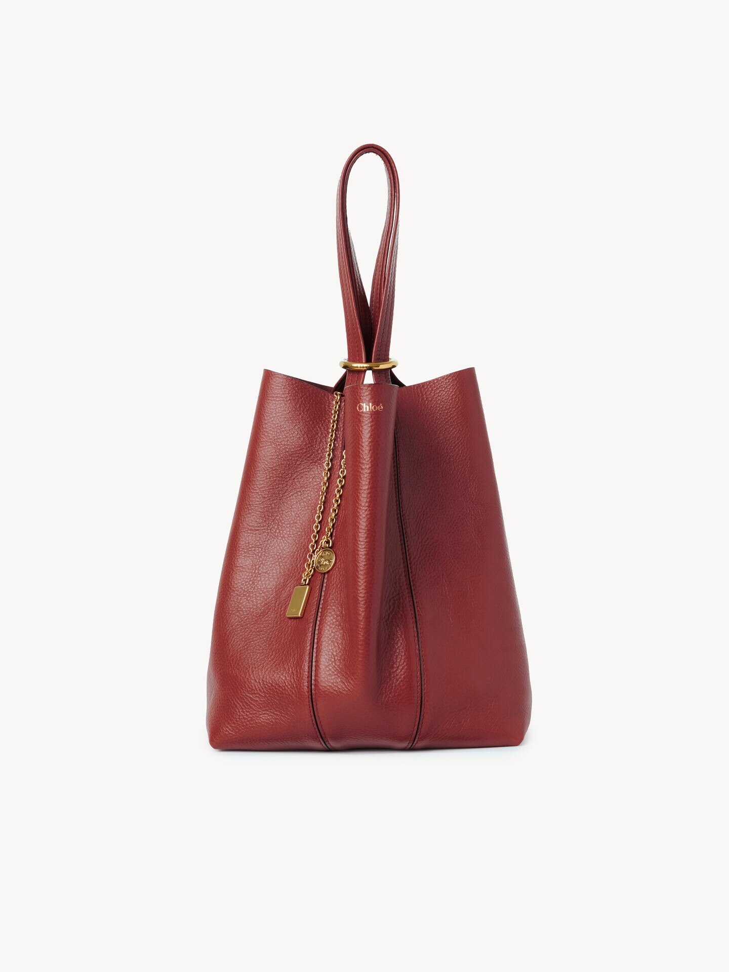 Chlo&eacute; Spin tote bag in grained leather - 2.0