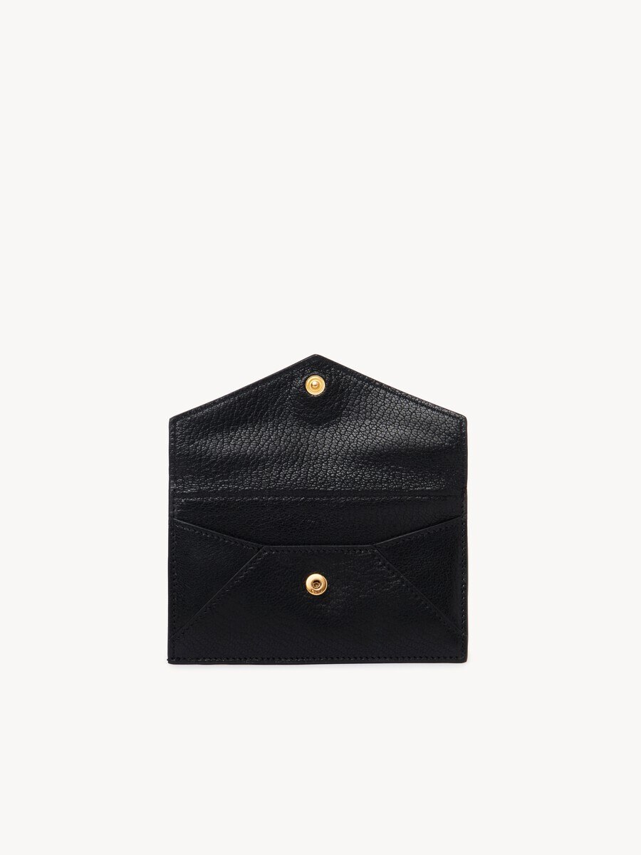Small Envelope purse with card slots in grained leather - 5