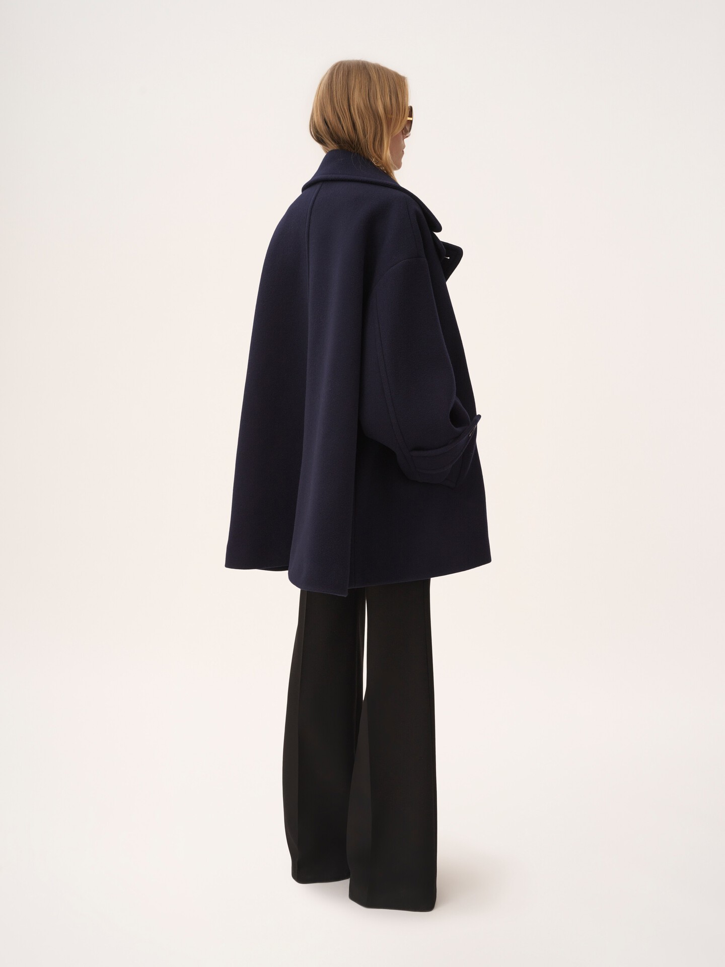 Oversized double-breasted coat in wool - 5