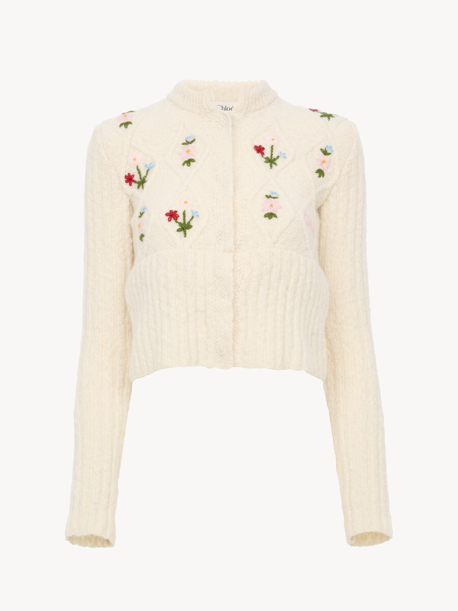 Fitted cardigan in a wool knit - 2
