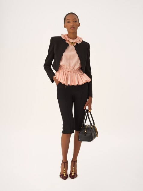 Spencer-Jacke im Cropped-Stil aus weicher Cavalry-Baumwolle