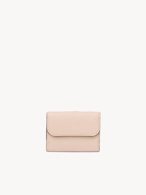 Mini Alphabet tri-fold in grained leather